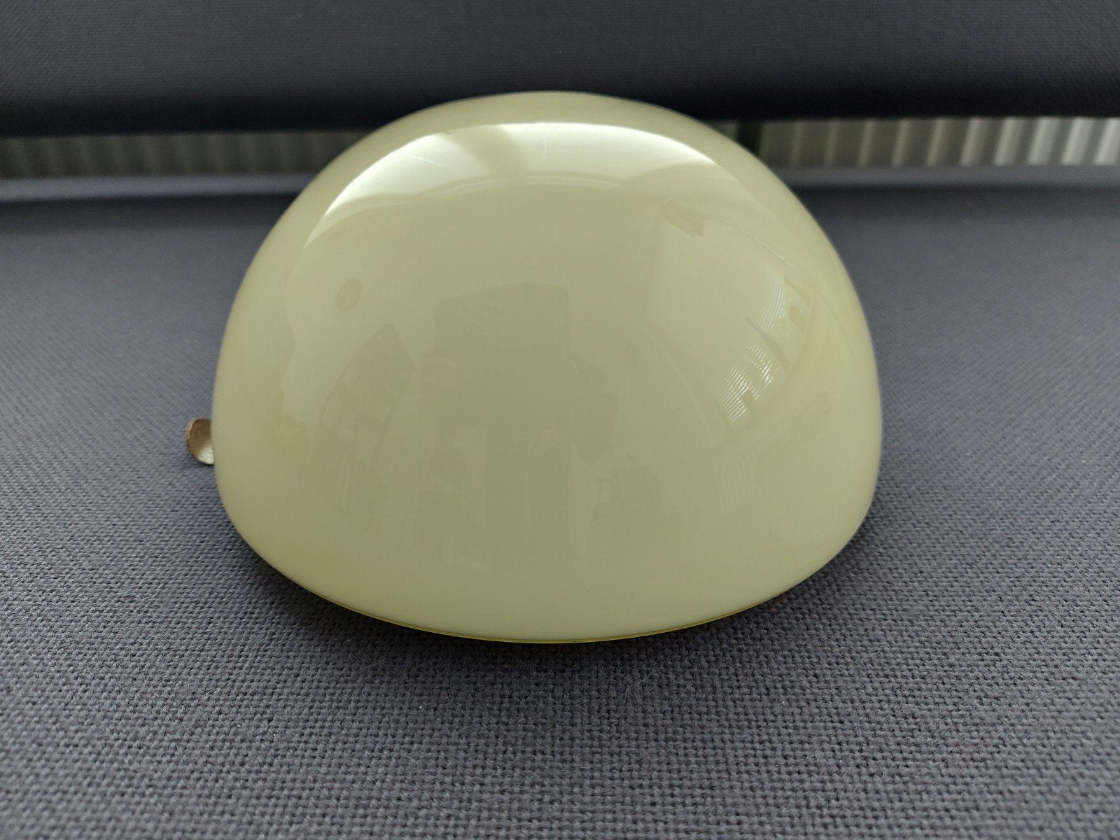Vintage glazen opaline plafondlamp plafonnière gispen stijl, Ophalen of Verzenden, Glas, Onbekend, Nvt