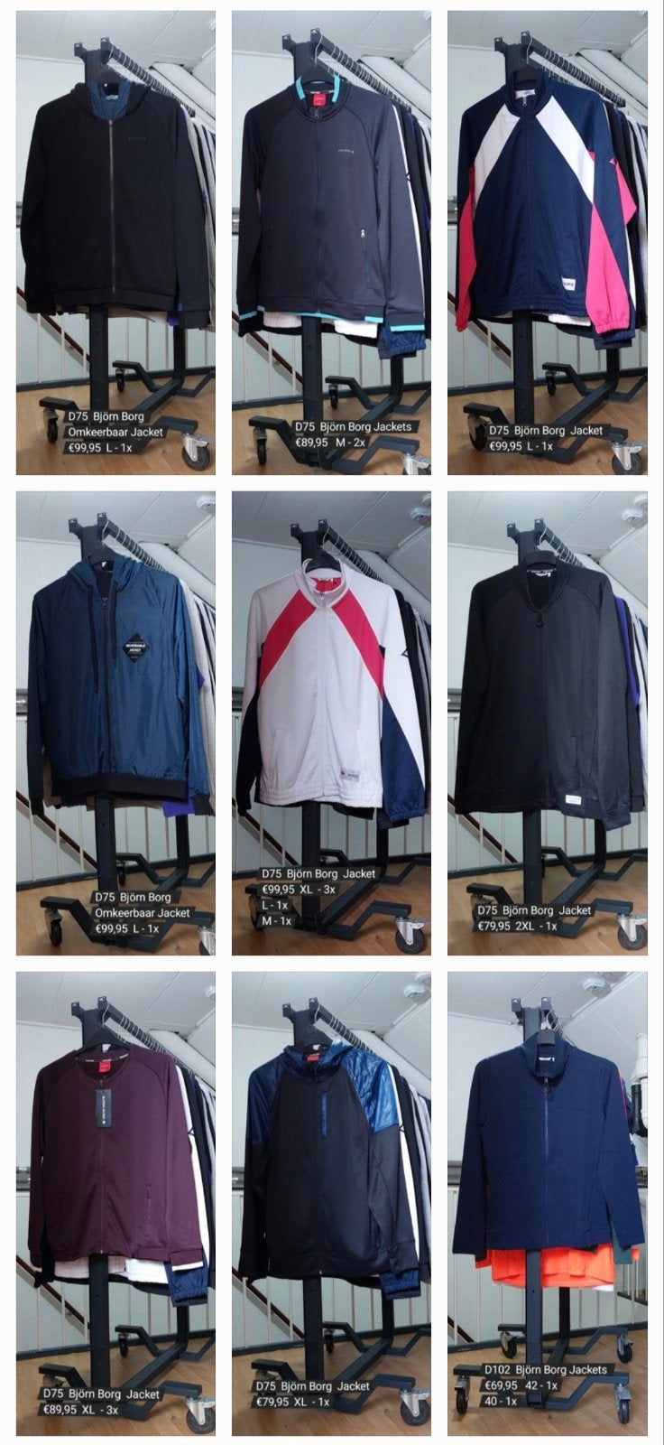 Partij Merkkleding Björn Borg K Swiss LS Jackets Te Koop!, Kleding | Heren, Ophalen of Verzenden, Nieuw