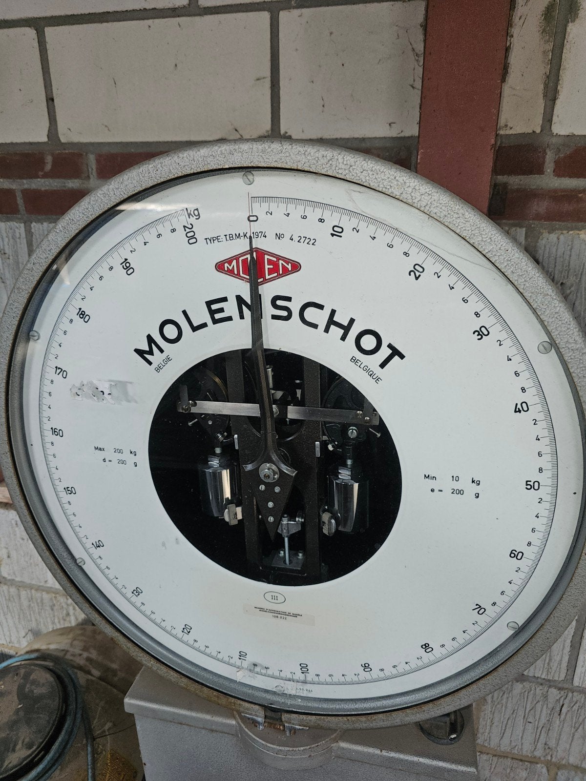 Molenschot Industriële Weegschaal - 200 kg, Ophalen, Gebruikt, Vloerweegschaal, 200 kg of meer