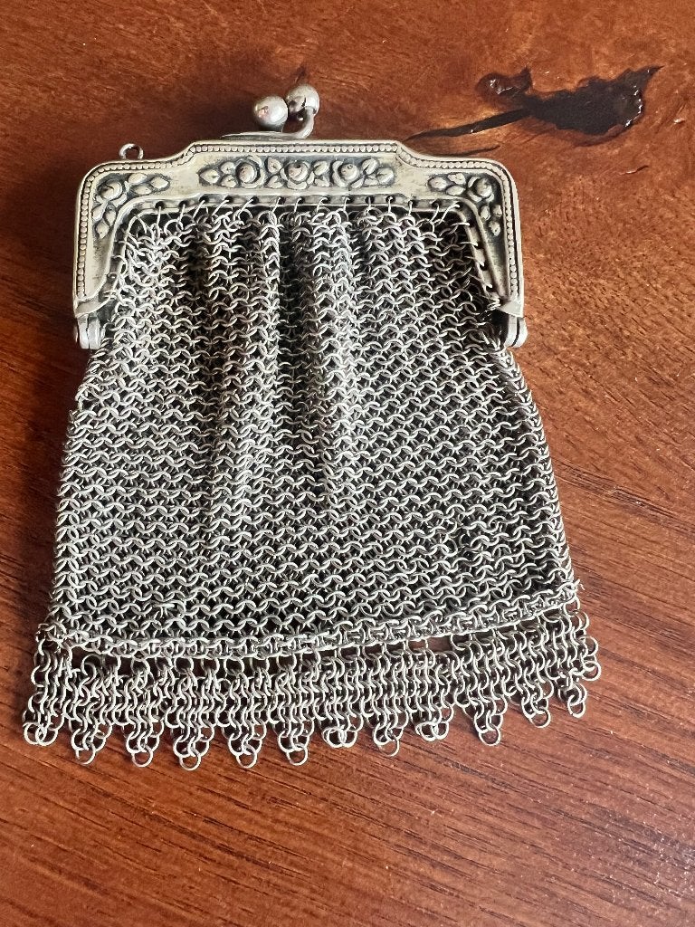 Antiek Berlijns zilveren beursje, Ophalen of Verzenden, Zilver