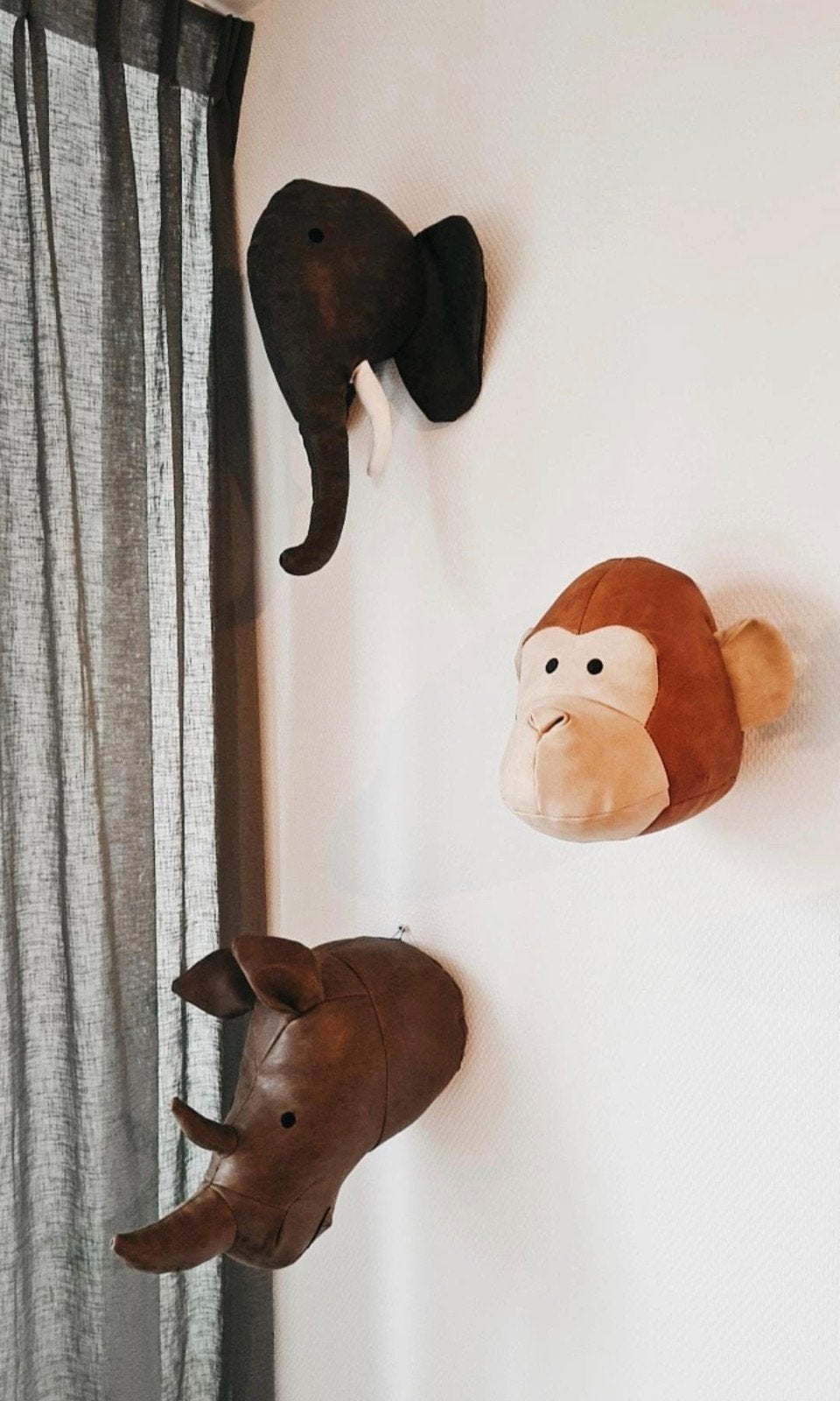 3 leuke decoratie dierenhoofden., Ophalen, Lamp