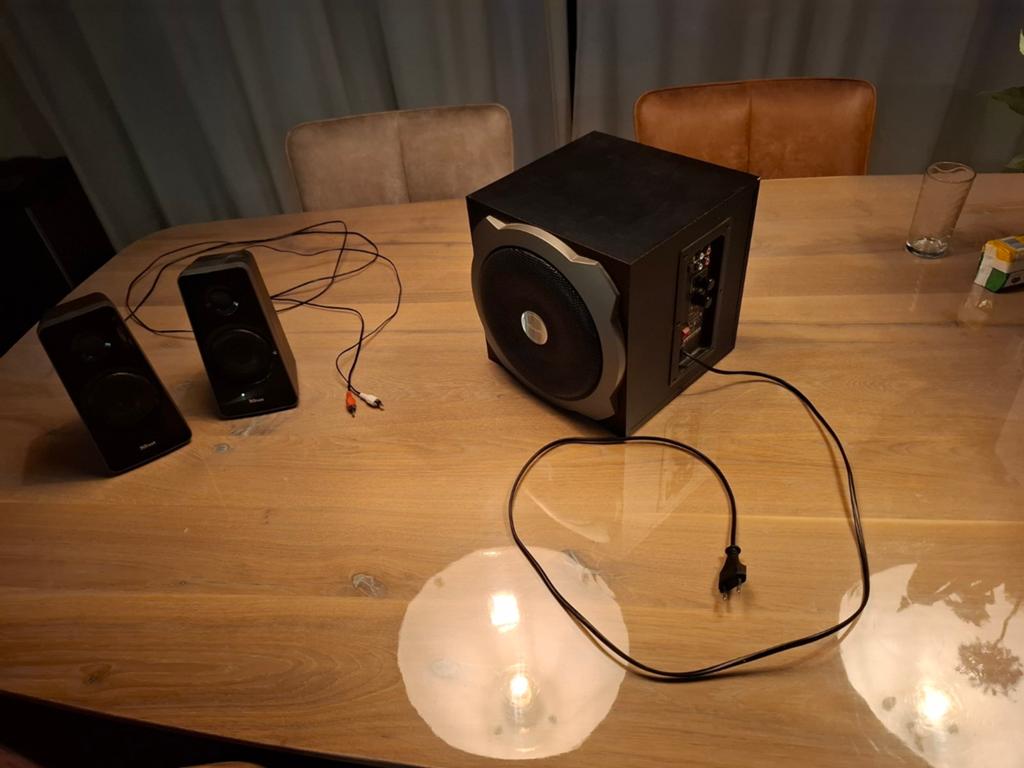Trust subwoofer, Audio, Tv en Foto, Luidsprekers, Gebruikt, Subwoofer, 60 tot 120 watt, Ophalen