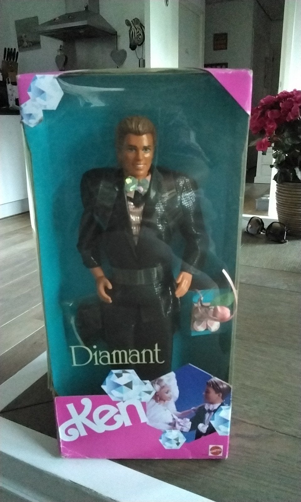 Vintage Ken Diamant pop in originele verpakking uit 1991, Ophalen of Verzenden, Nieuw, Barbie