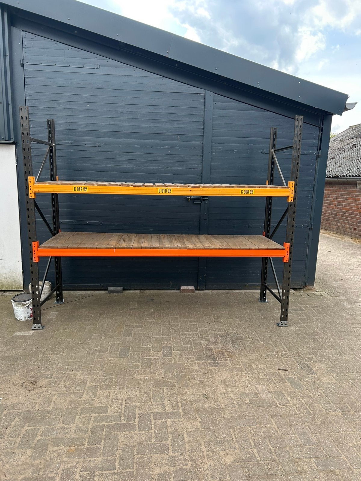 11 meter stelling  stellingen opruiming, Ophalen of Verzenden, Nieuw, 20 meter of meer