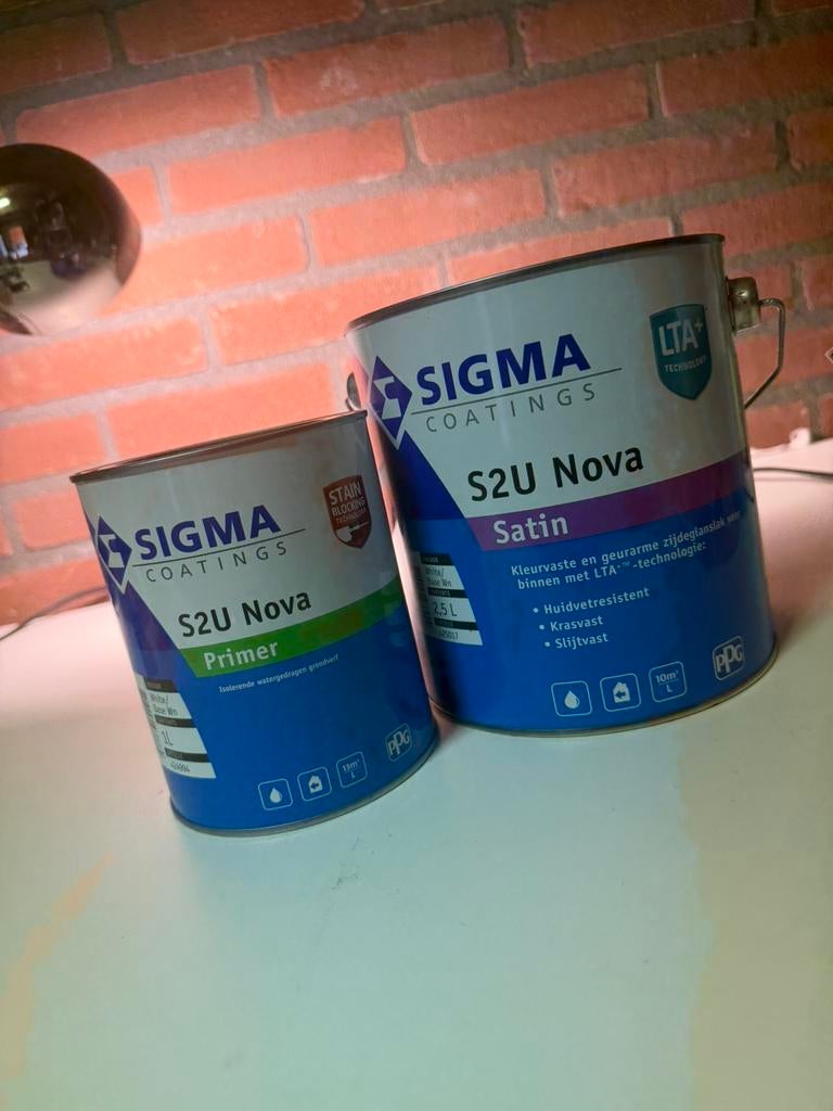 Sigma s2u nova licht grijs / taupe  ‘mild stone’ traplak, Nieuw, Ophalen of Verzenden, Lak, Grijs