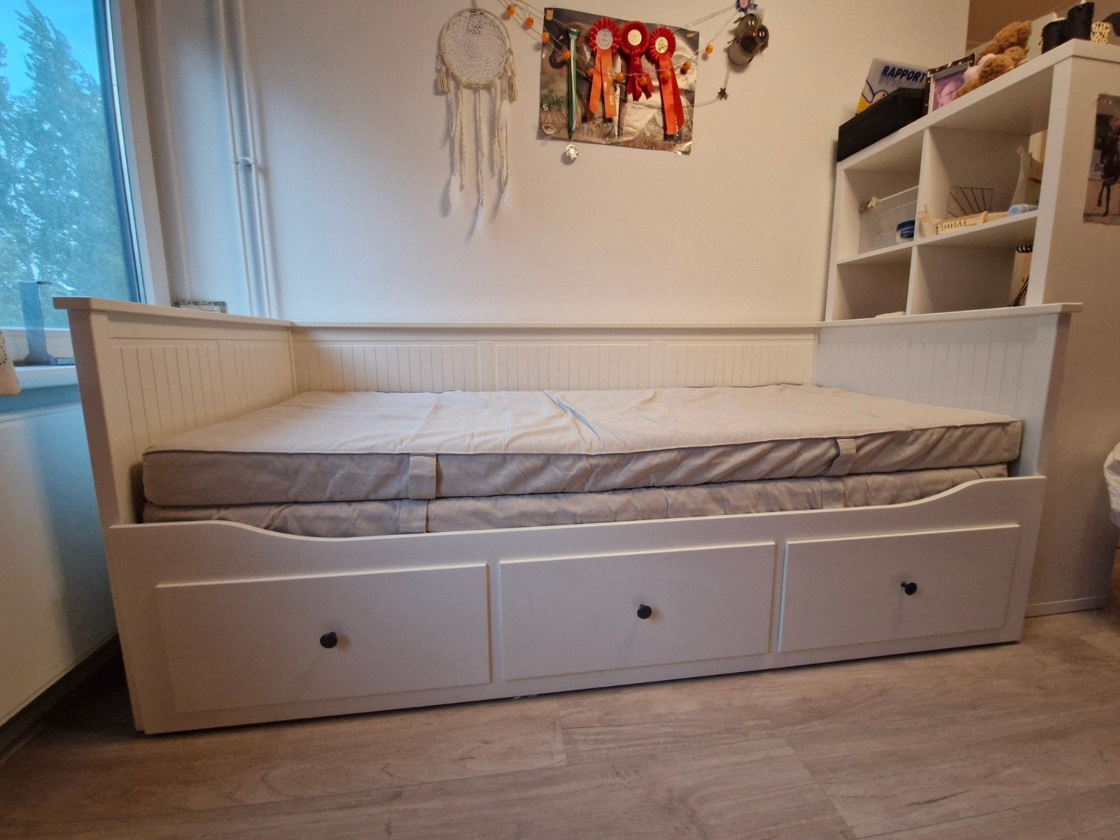 IKEA Hemnes Bedbank met 3 lades - Wit, Ophalen, Gebruikt, Eenpersoons, Wit