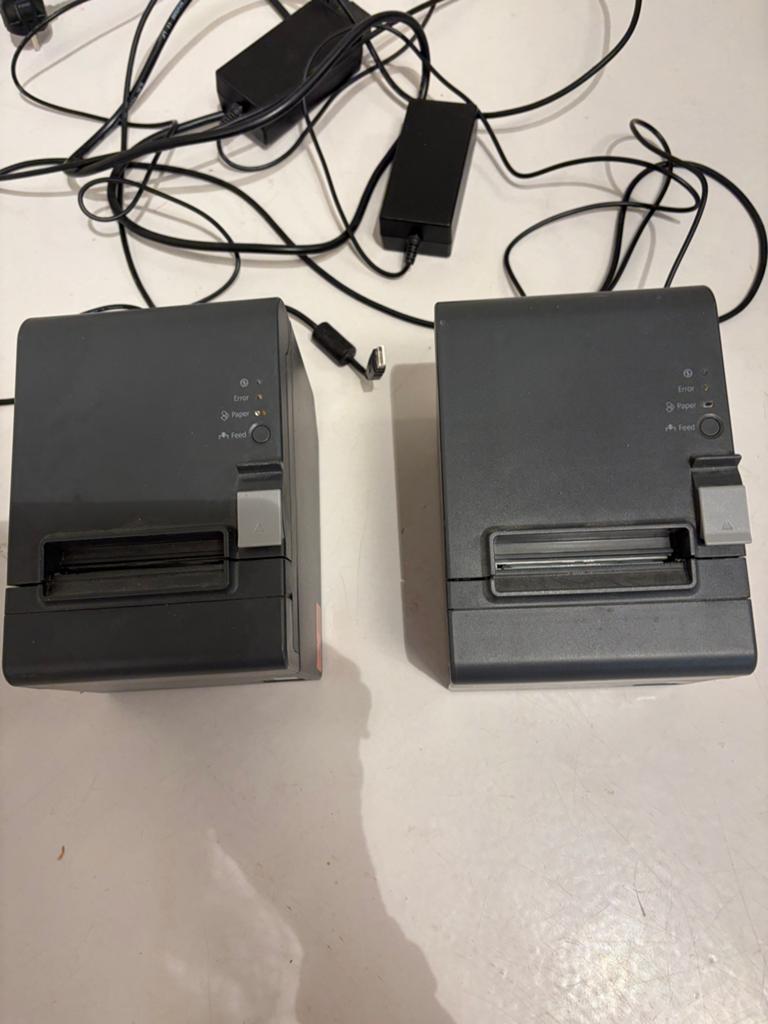 Epson Kassabonprinters (2 stuks) met adapters, Ophalen, Gebruikt