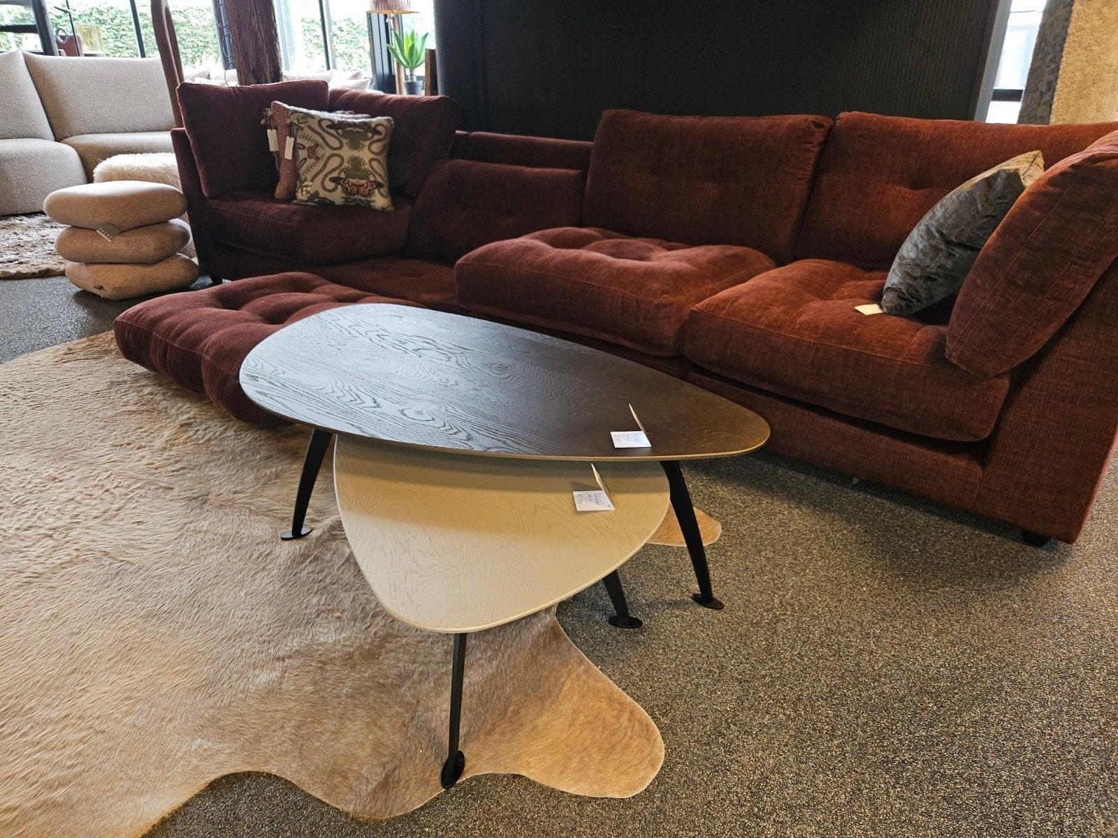 salontafel masdief eiken organisch kiezel, Huis en Inrichting, Ophalen of Verzenden, Nieuw, Rechthoekig, 50 tot 100 cm