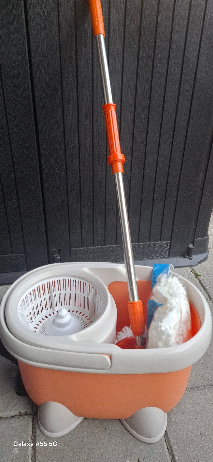 Mop en emmer set met 2 extra moppen, Ophalen, Dweilemmer, -bak, of -wagen