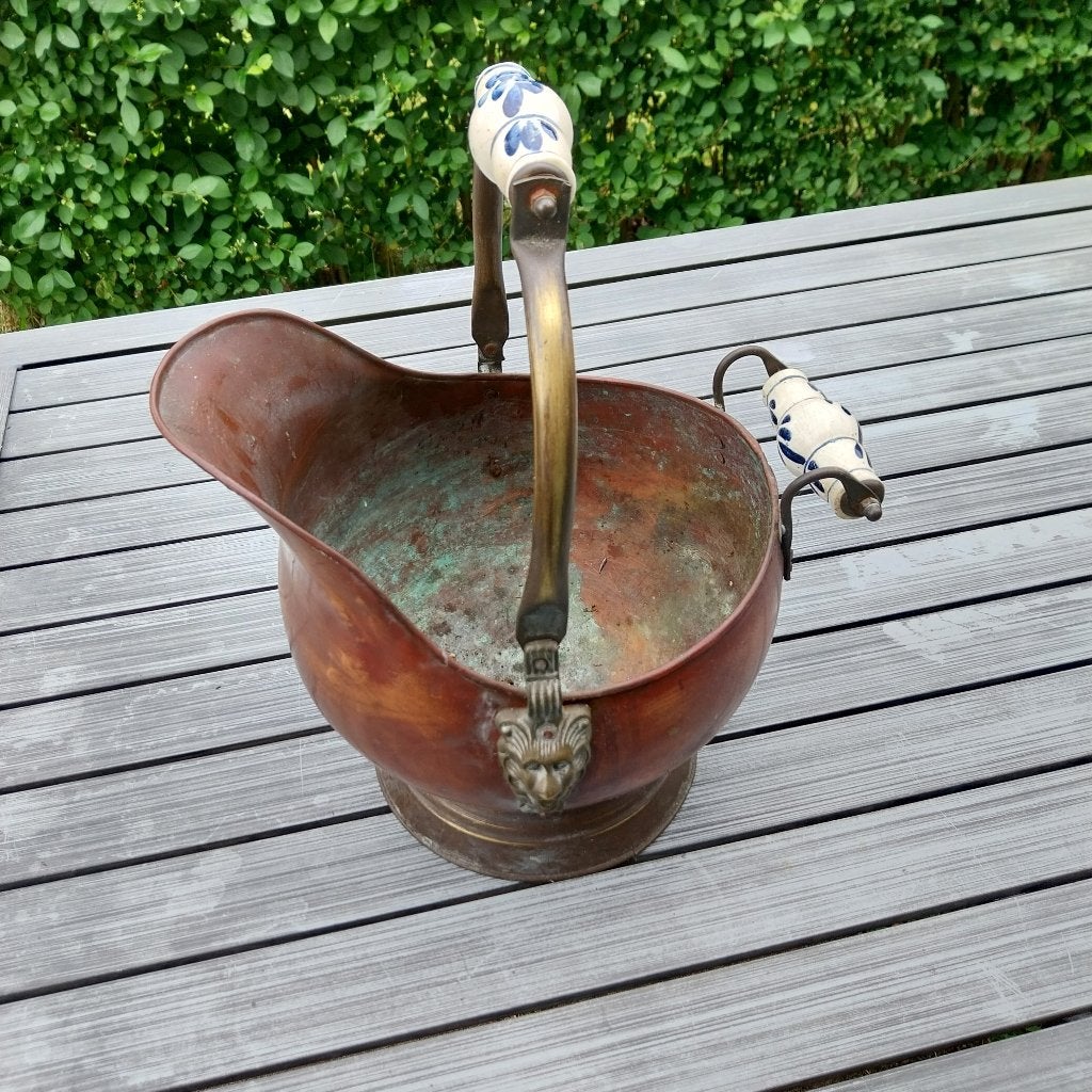 Antieke helmkit, Antiek en Kunst, Antiek | Koper en Brons, Koper, Ophalen