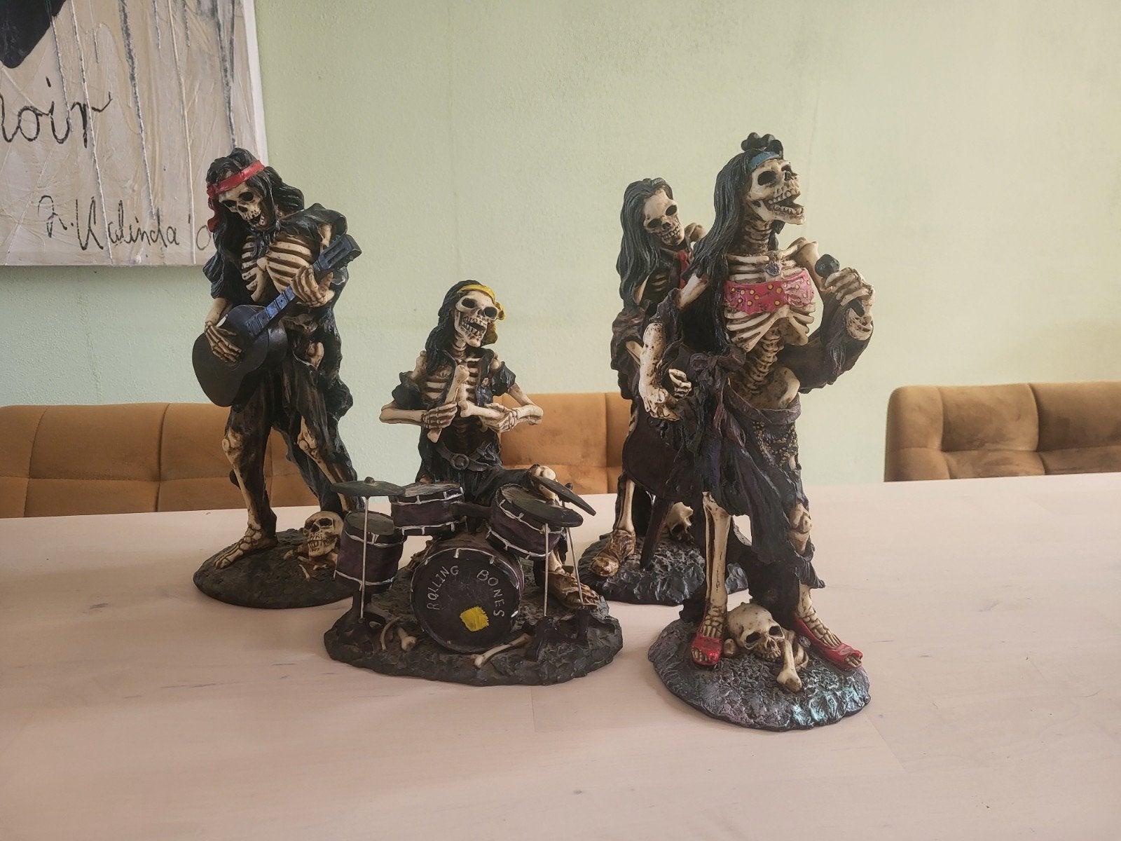 Rolling Bones skeletten band beeldenset, Verzamelen, Beelden en Beeldjes, Ophalen of Verzenden, Zo goed als nieuw, Fantasy