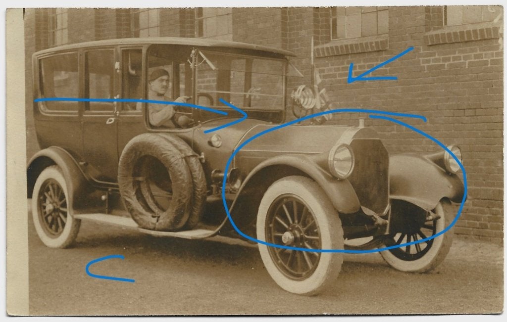 Pierce Arrow car auto voiture chauffeur postkaart, Verzenden, 1920 tot 1940, Ongelopen, Voertuig