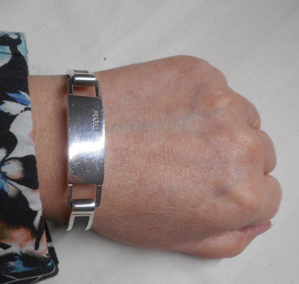 Zilveren massieve vintage Esprit armband nr.1738, Verzenden, Zo goed als nieuw, Zilver, Zilver