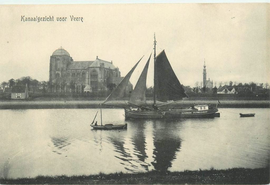 701-433-043 Veere Kanaalgezicht, Verzamelen, Ophalen of Verzenden, Voor 1920, Zeeland