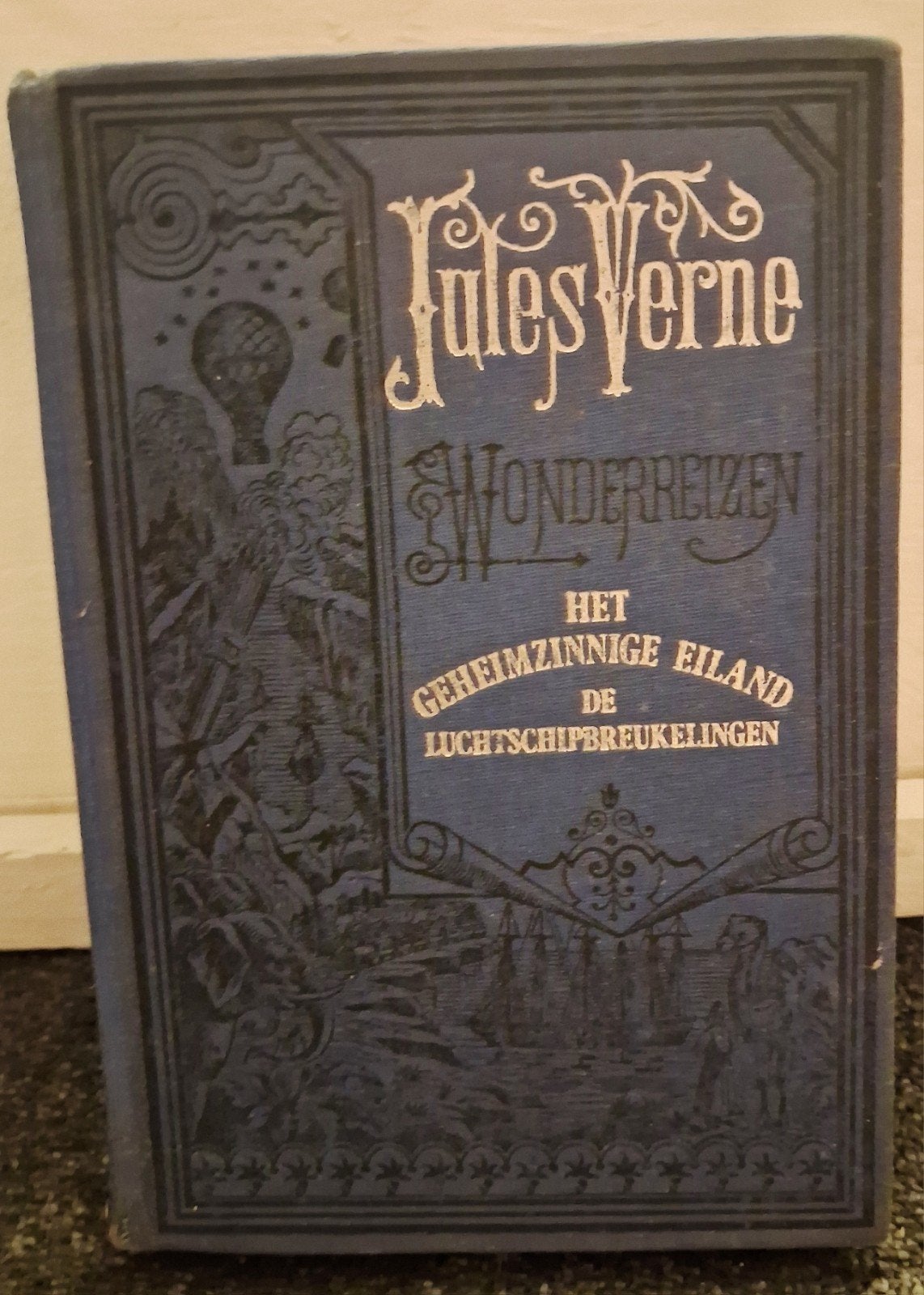Jules Verne - Het Geheimzinnige Eiland (Blauwe Band), Boeken, Ophalen of Verzenden, Gelezen, Jules Verne, Nederland