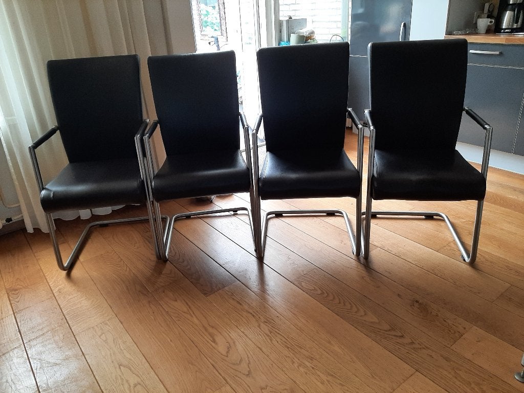 eetkamerstoelen, Huis en Inrichting, Stoelen, Ophalen, Gebruikt, Bruin, Vier
