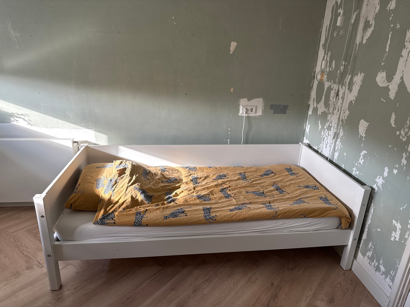 Flexa verhoogd half hoogslaper - nette staat, Ophalen, Gebruikt, 90 cm, Eenpersoons