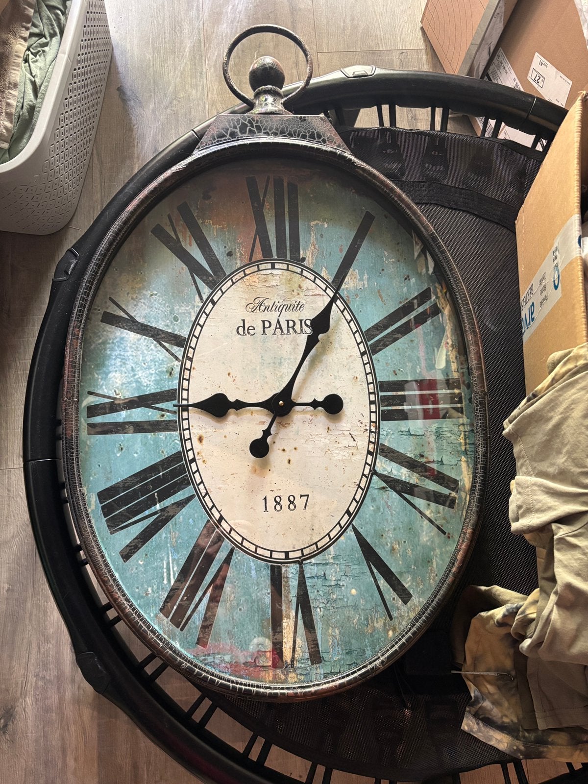Wandklok, stationsklok, jaren 1900, retro, Ophalen
