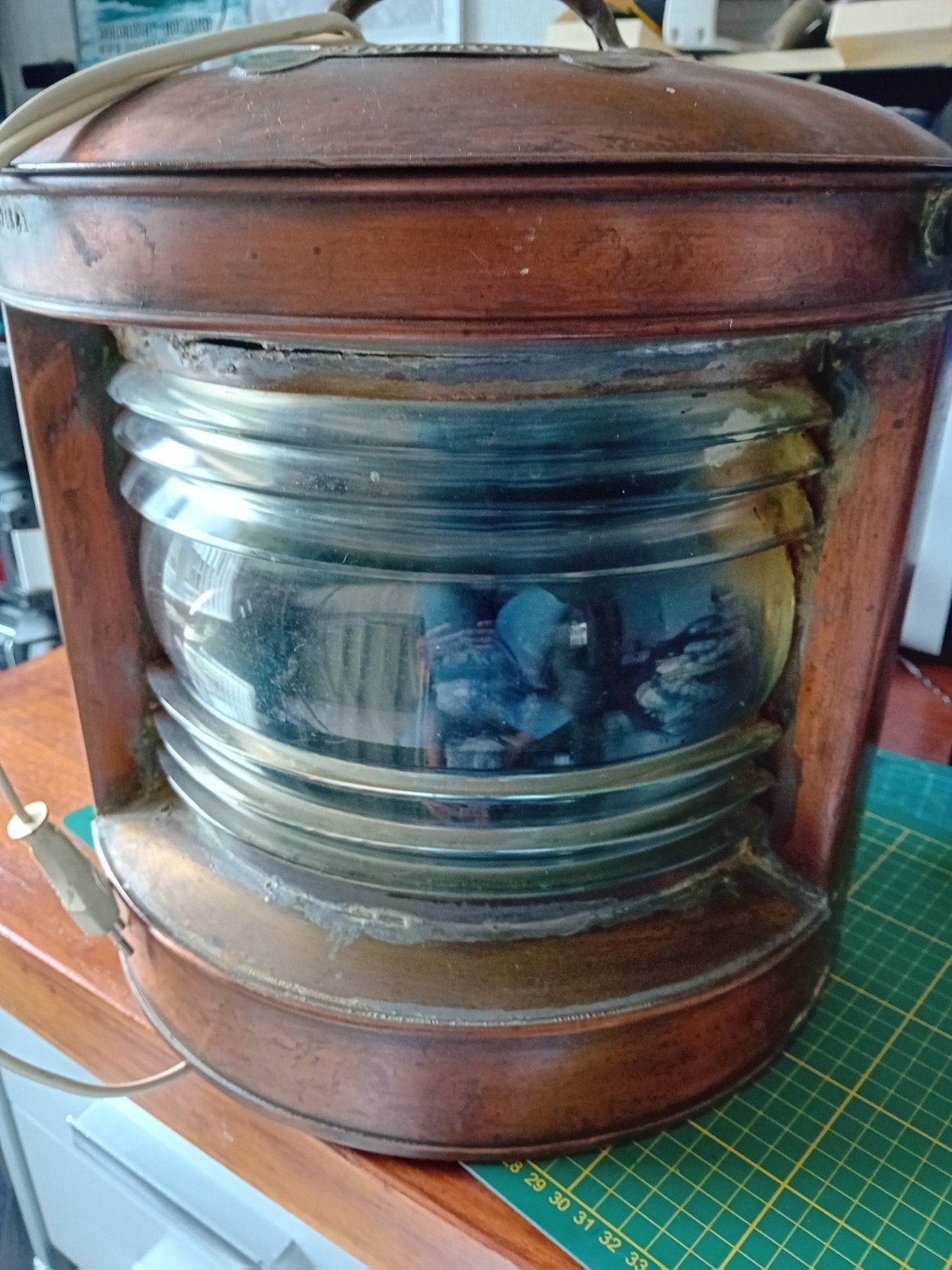 scheepslamp, Ophalen, Gebruikt, Motorboot of Zeilboot, Gebruiksvoorwerp