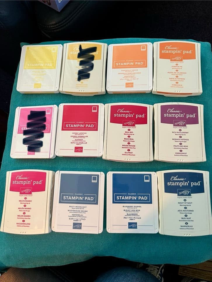 Stampin' Up inktpads, 15 stuks, Verzenden, Zo goed als nieuw, Inkt, Foam of Stempelhouder
