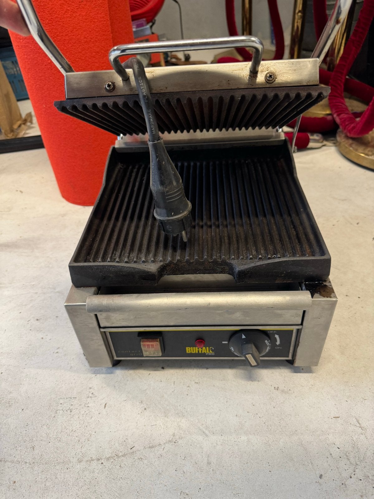 Buffalo Pro Contactgrill - Professionele Tafelgrill, Ophalen of Verzenden, Gebruikt, Tafelgrill