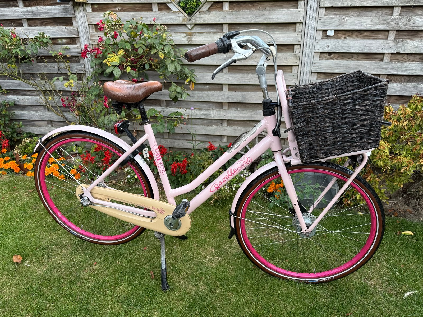Roze Gazelle Miss Grace fiets met mand, 50 tot 53 cm, Ophalen, Gebruikt, Gazelle