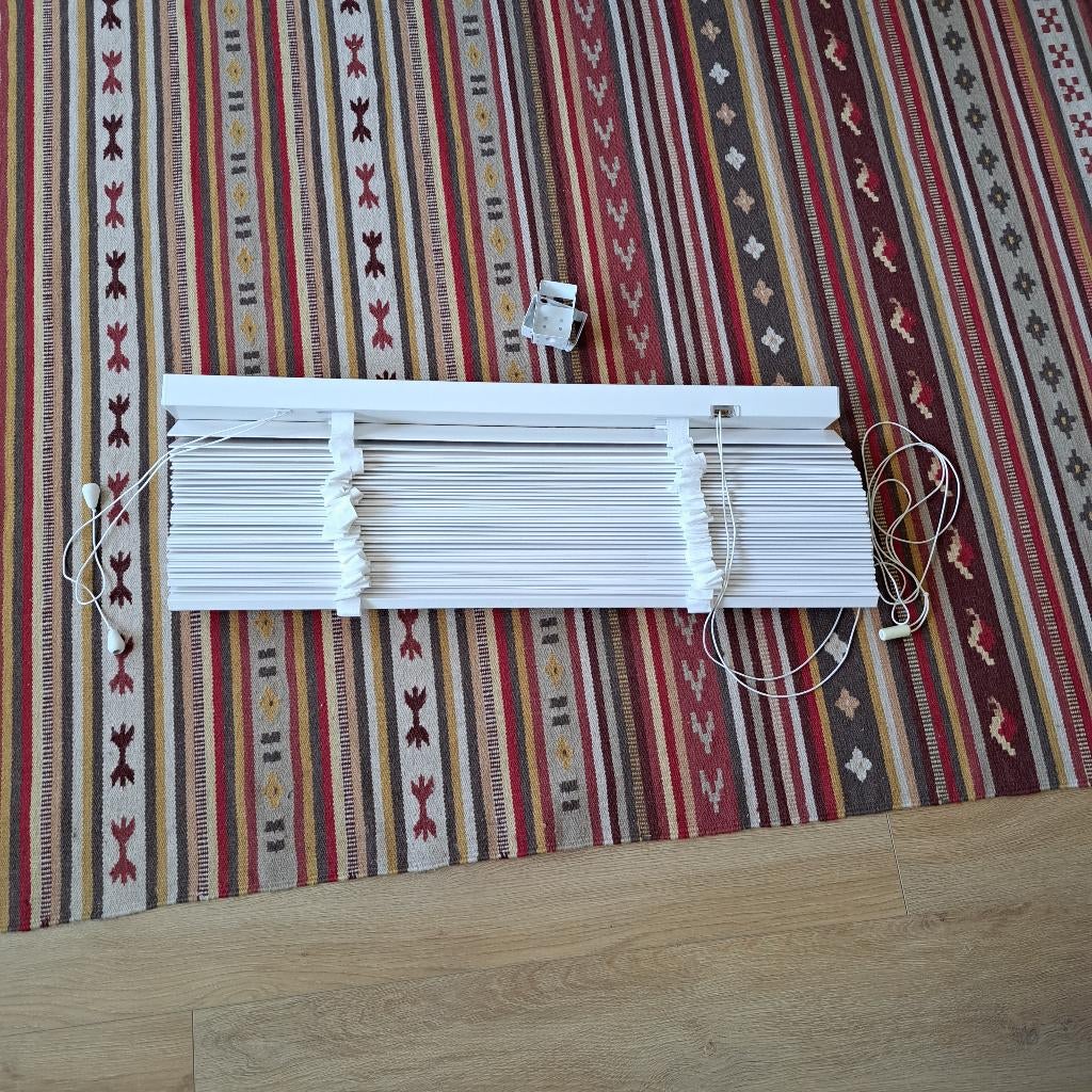 Jaloezie Hout 80 cm breed, Huis en Inrichting, Stoffering | Gordijnen en Lamellen, Ophalen, Wit, 50 tot 100 cm, Zo goed als nieuw