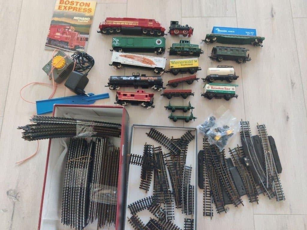 Verzameling treinen/loco/ rails Fleischman etc, Gebruikt, Gelijkstroom, Fleischmann, Wagon
