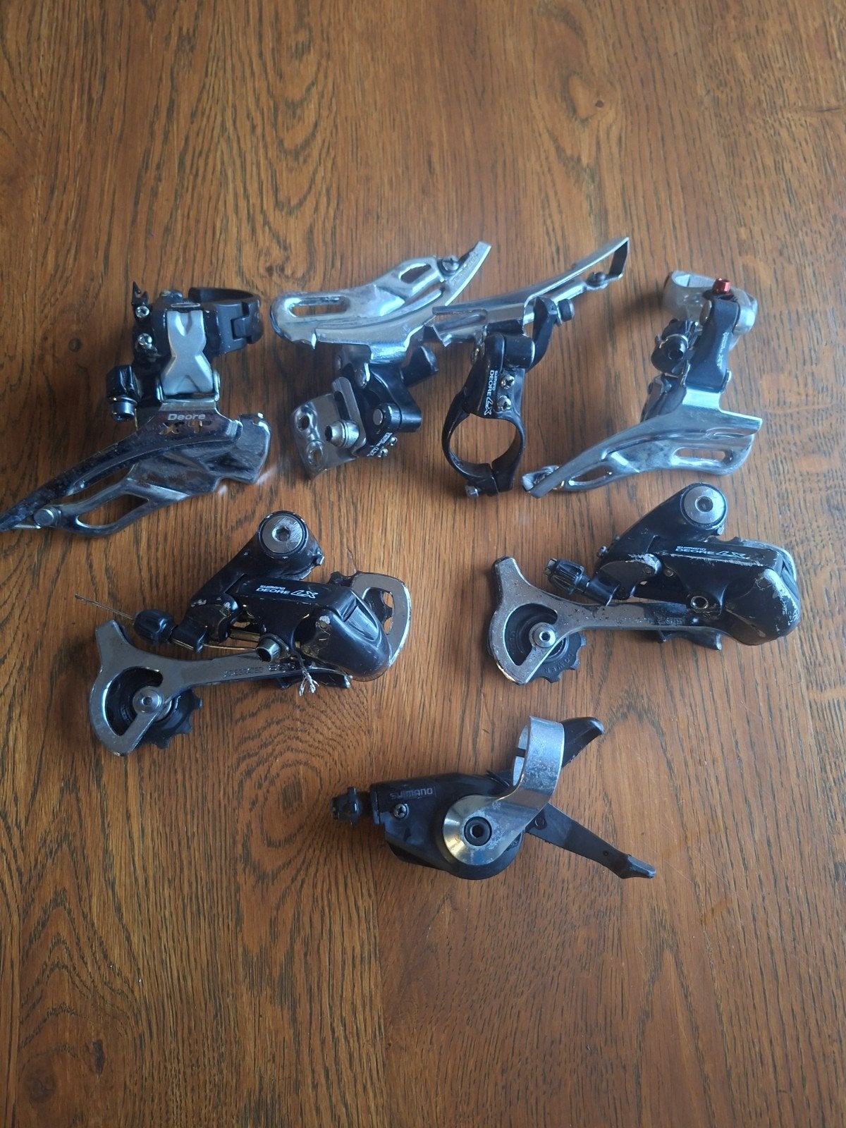 retro vintage Shimano Deore lx en xt derailleurs en shifters, Gebruikt, Mountainbike, Ophalen of Verzenden, Derailleur of Ketting