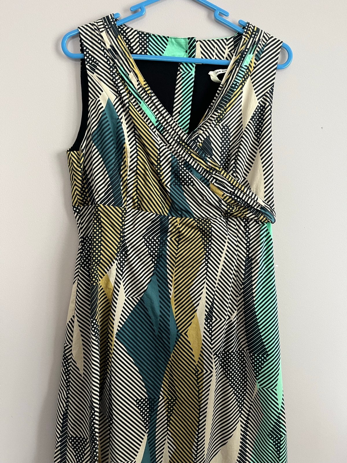 Skunkfunk jurk met geometrische print, Meerkleurig, Knielengte, Gedragen, Ophalen