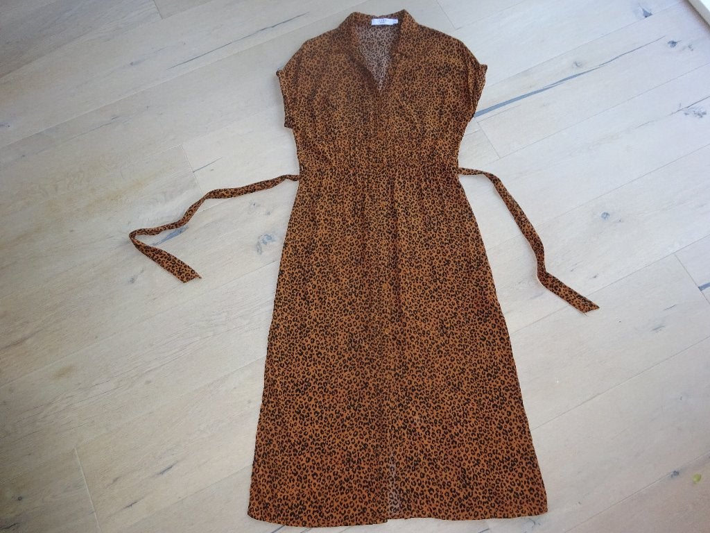 bruine jurk COSTES maat M, Maat 38/40 (M), Bruin, Ophalen of Verzenden, Zo goed als nieuw