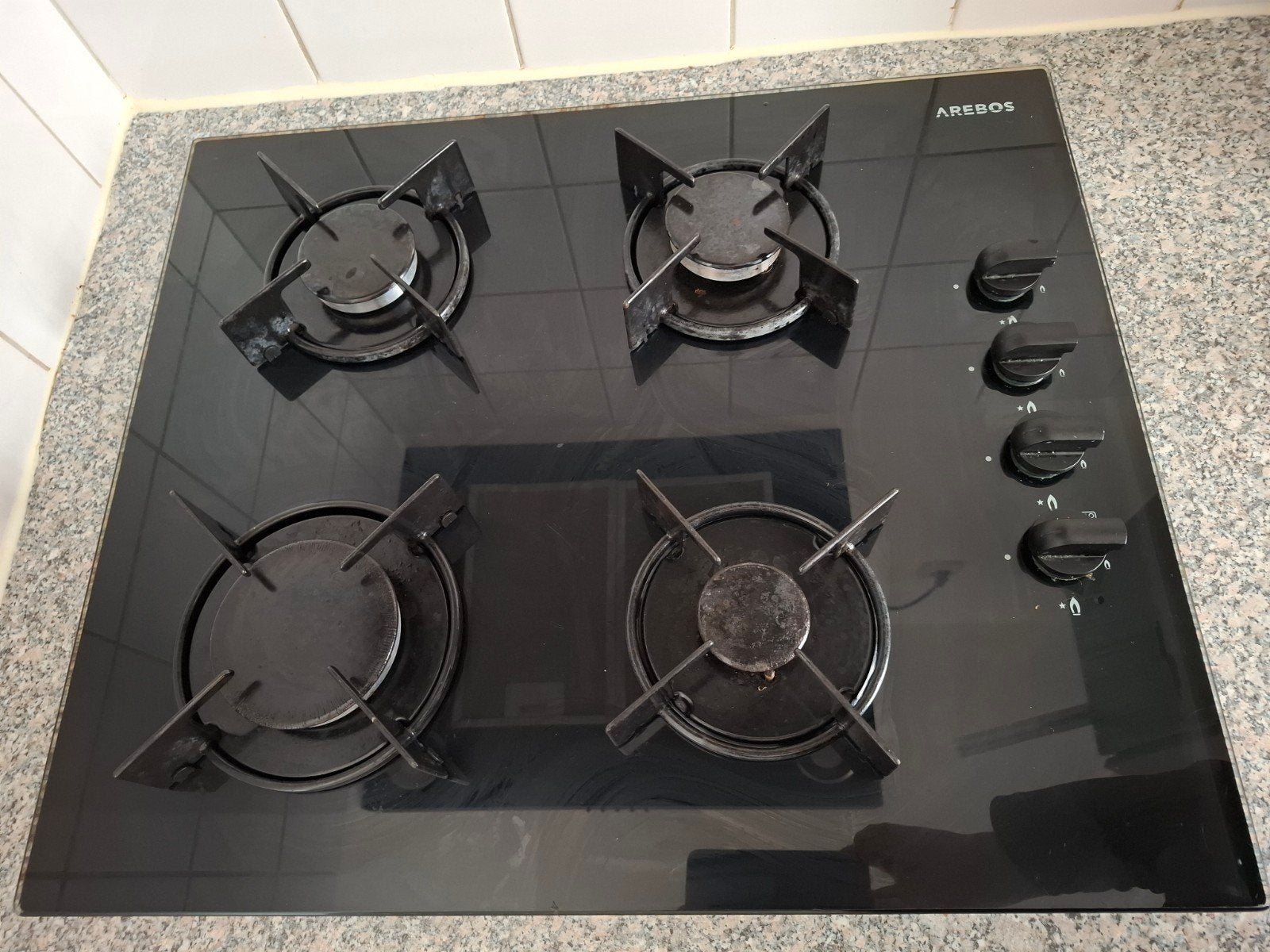 Gasfornuis, Witgoed en Apparatuur, Kookplaten, Ophalen, 4 kookzones, Zo goed als nieuw, Gas