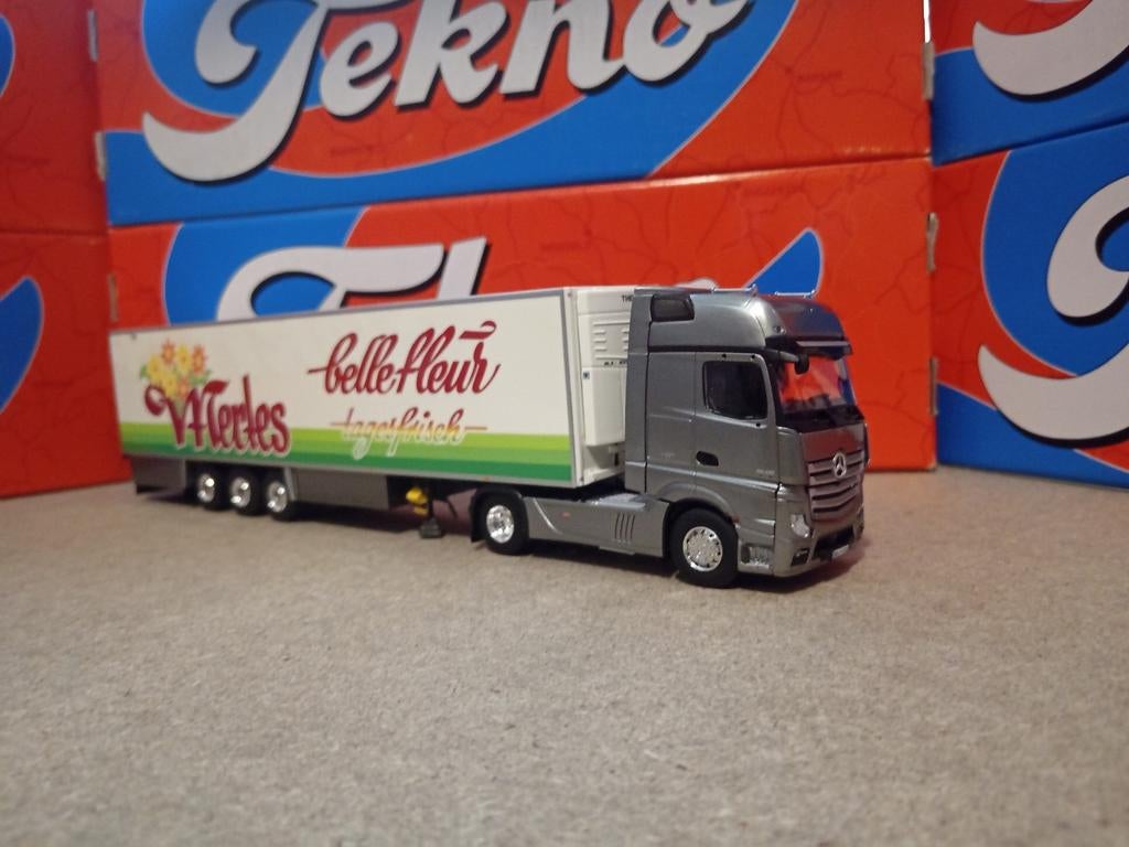 Mercedes Actros koeloplegger Belle Fleur Tekno, Hobby en Vrije tijd, Modelauto's | 1:50, Tekno, Nieuw, Tekno, Bus of Vrachtwagen