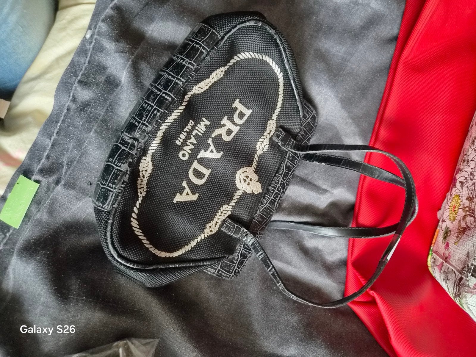vintage prada tasje, Ophalen of Verzenden, Gebruikt, Zwart, Handtas
