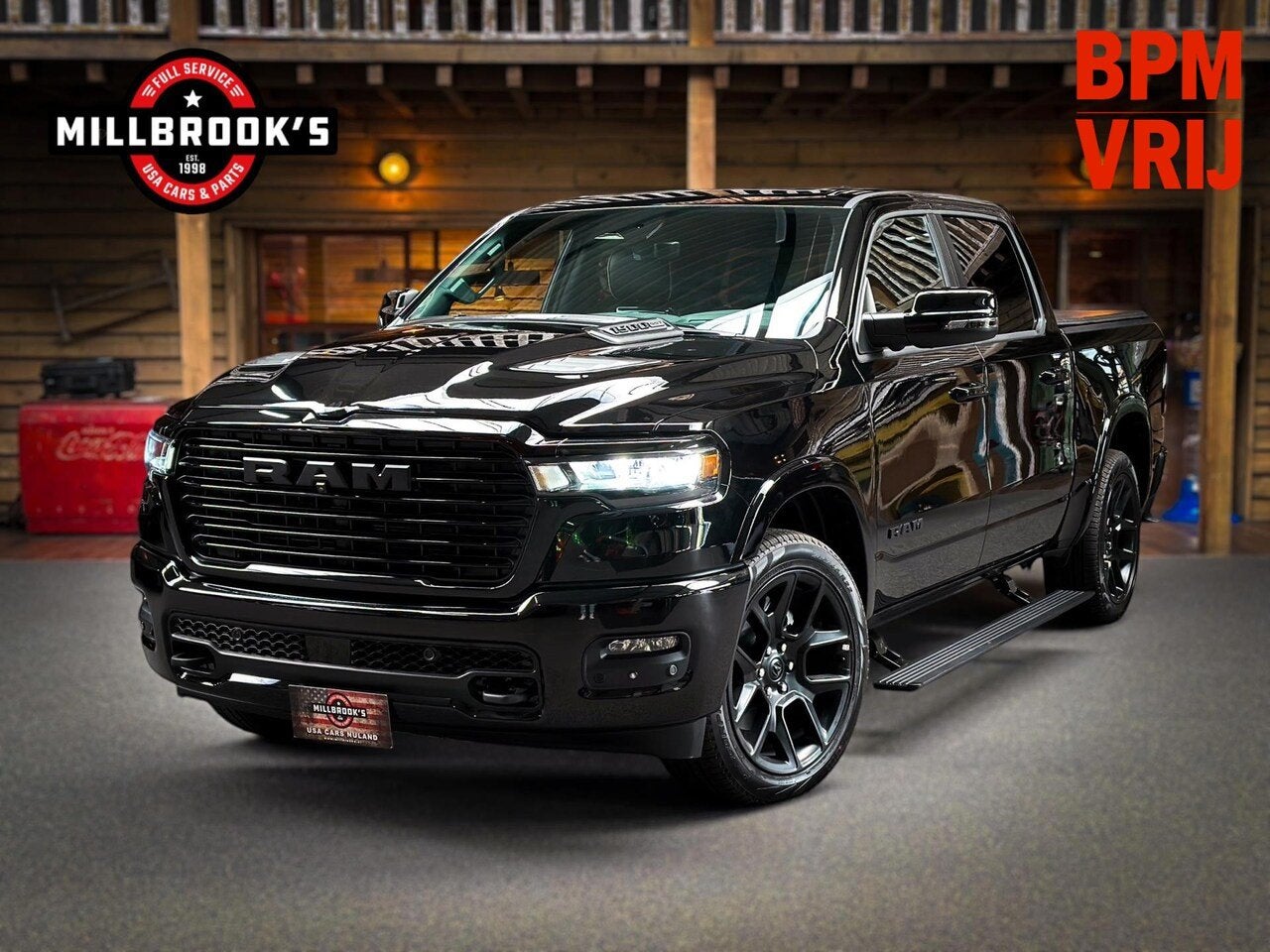 Dodge Ram 1500 3.0 Hurricane Premium Laramie Night, BPM VRIJ, Auto's, Automaat, Zwart, Leder, Bedrijf