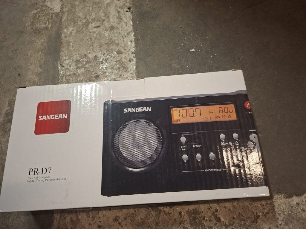 Sangean PRD7PACK - Draagbare radio met adapter - Zwart, Audio, Tv en Foto, Radio's, Ophalen, Nieuw, Radio