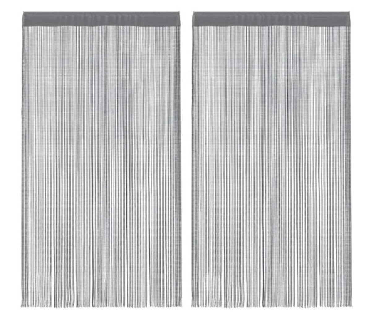 Draadgordijnen 2 stuks Antraciet 140x250 cm, Ophalen, Nieuw, Vliegengordijn, Polyester