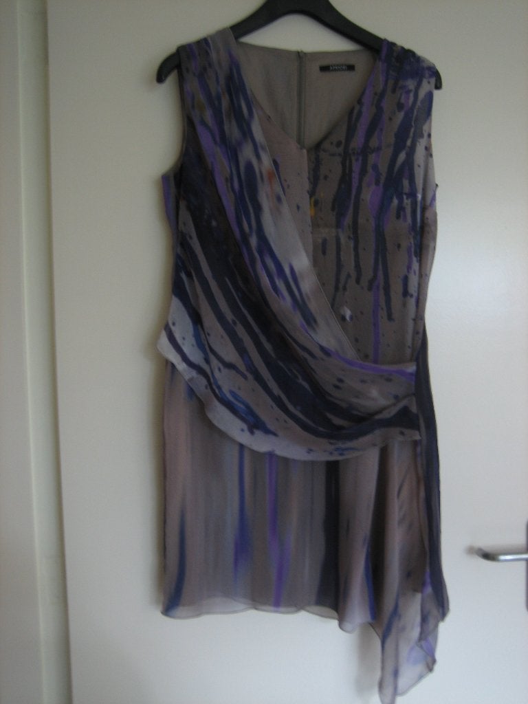 Speels a-symmetrisch tuniek-jurkje APRIORI, 40-42 snazzeys, Kleding | Dames, Verzenden, Paars, Maat 42/44 (L), Nieuw