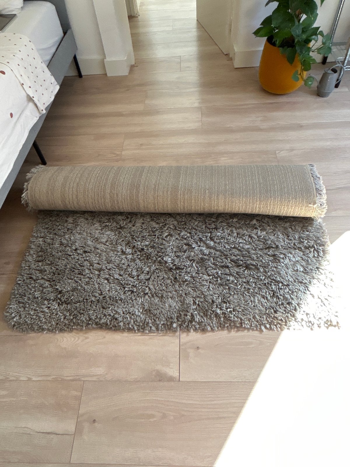 Gratis op te halen: Ikea Dobker wollig kleed beige, Beige, 150 tot 200 cm, Modern, Rechthoekig