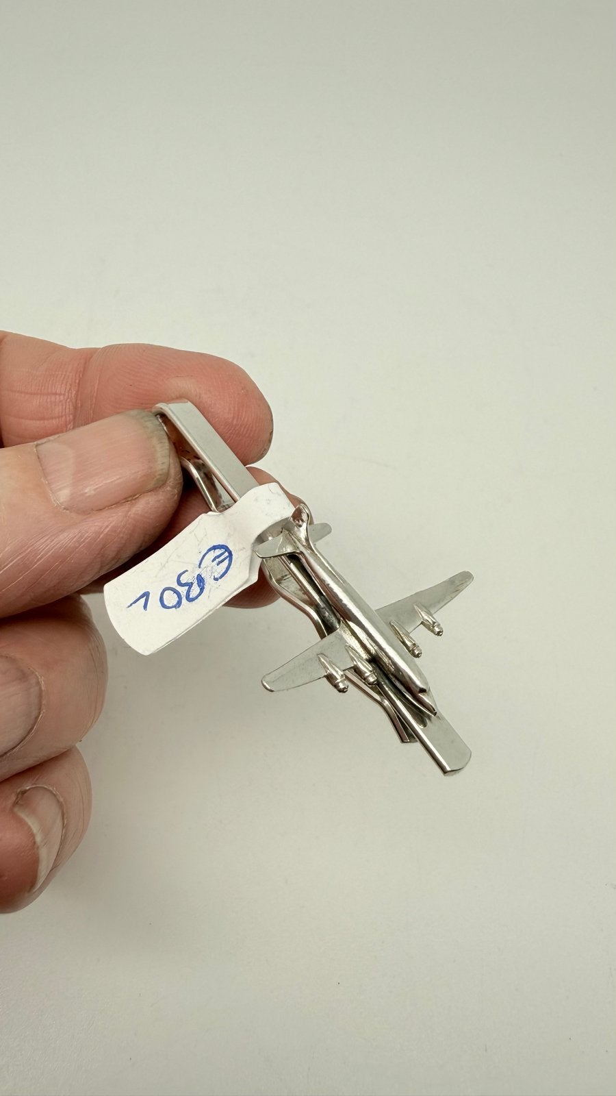 Nieuwe zilveren vliegtuig dasspeld - uniek design, Verzenden, Nieuw