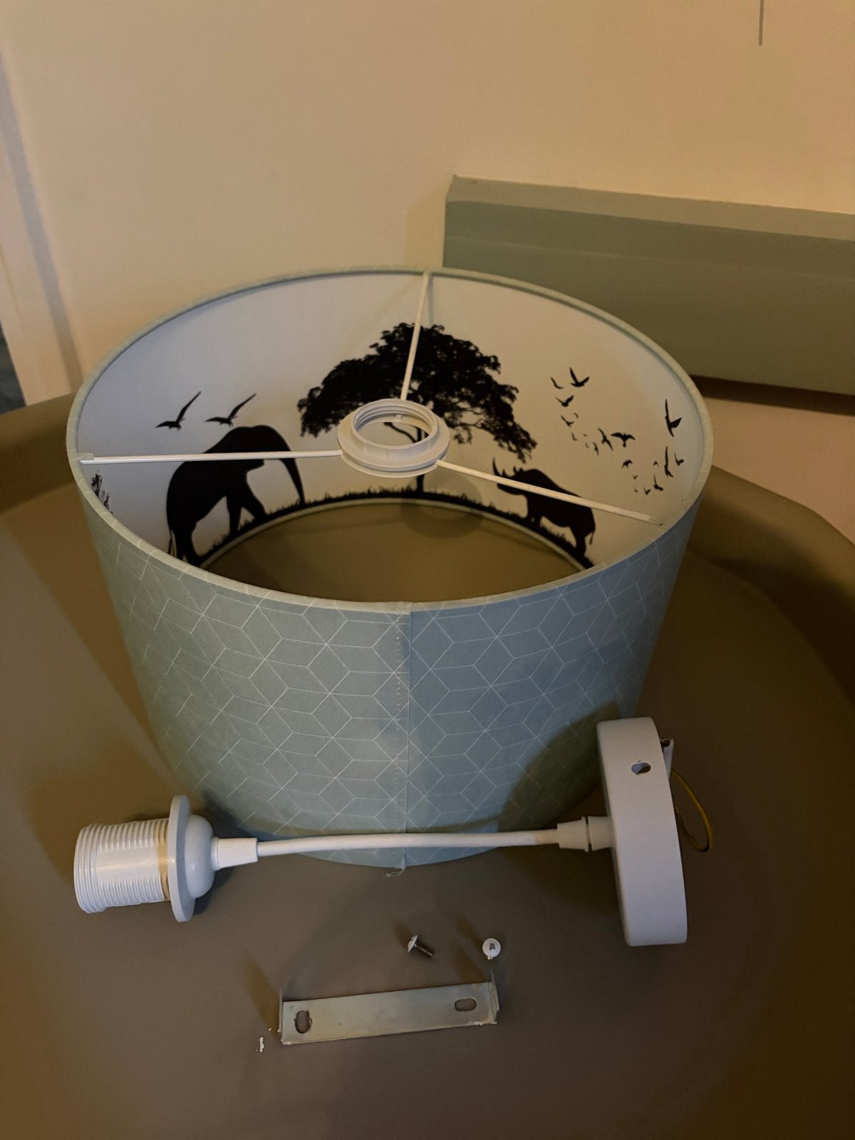 Dieren hanglamp Safari Olucia - Zo goed als nieuw, Ophalen, Overige materialen, E14 (klein), Zo goed als nieuw