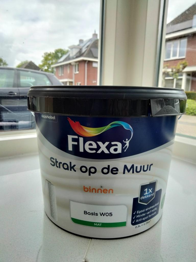Flexa strak op de muur 2,5 liter (kleur Polar Bear Gamma), Ophalen, Nieuw, Groen
