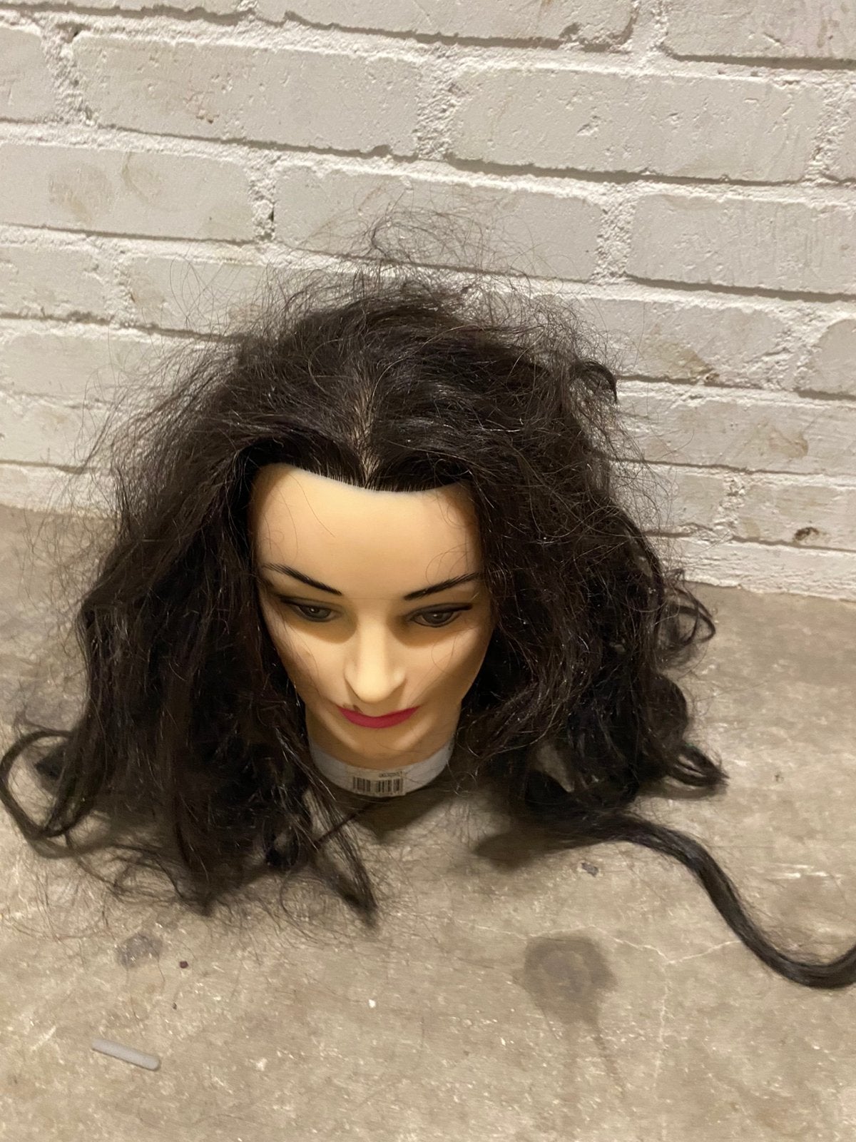 Kappers oefenhoofd met echt haar, Sieraden, Tassen en Uiterlijk, Uiterlijk | Haarverzorging, Ophalen of Verzenden, Zo goed als nieuw