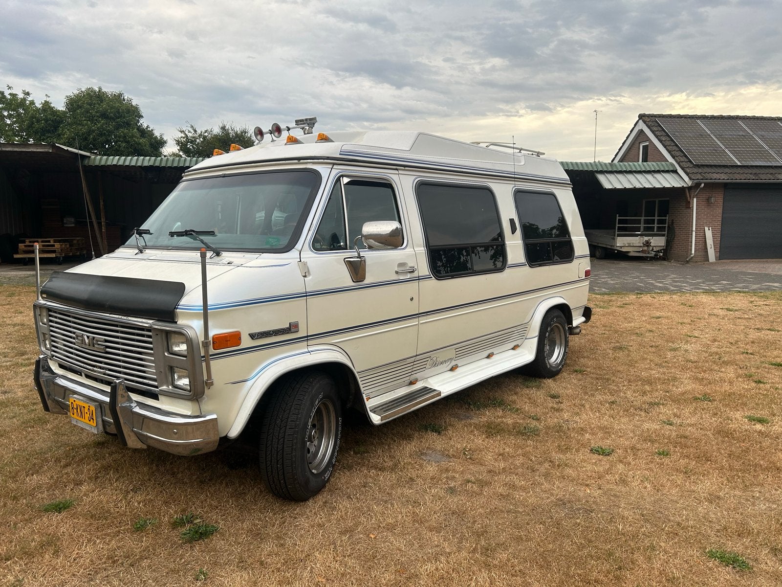Unieke GMC vandura 1992 parelmoer, Automaat, 4 stoelen, Particulier, Blauw