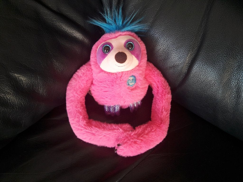 Party Pets Interactieve Knuffel Luiaard Slowy Roze + Geluid, Ophalen of Verzenden, Zo goed als nieuw, Overige typen