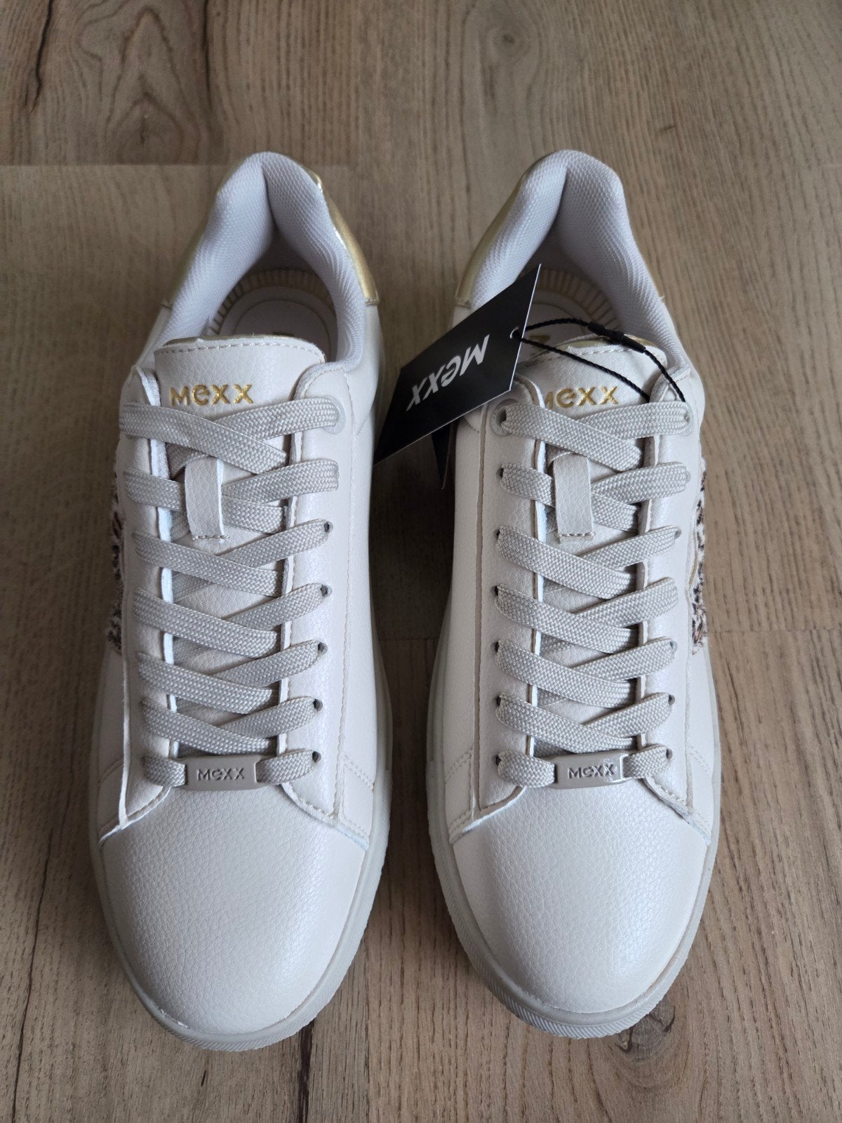 Nieuwe Mexx Tess Rio sneakers - Beige/Goud - Maat 40, Mexx, Beige, Nieuw, Ophalen of Verzenden