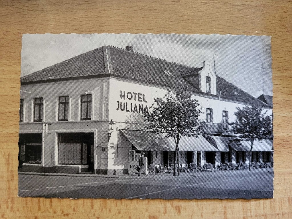 ansicht WEERT Wilhelminasingel Restaurant Juliana RECLAME, Ophalen of Verzenden, Voor 1920, Limburg