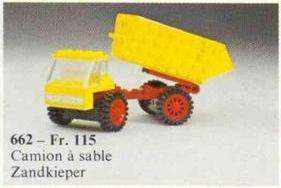 Lego Legoland Construction 662 Dumper Lorry, Ophalen of Verzenden, Zo goed als nieuw, Complete set, Lego