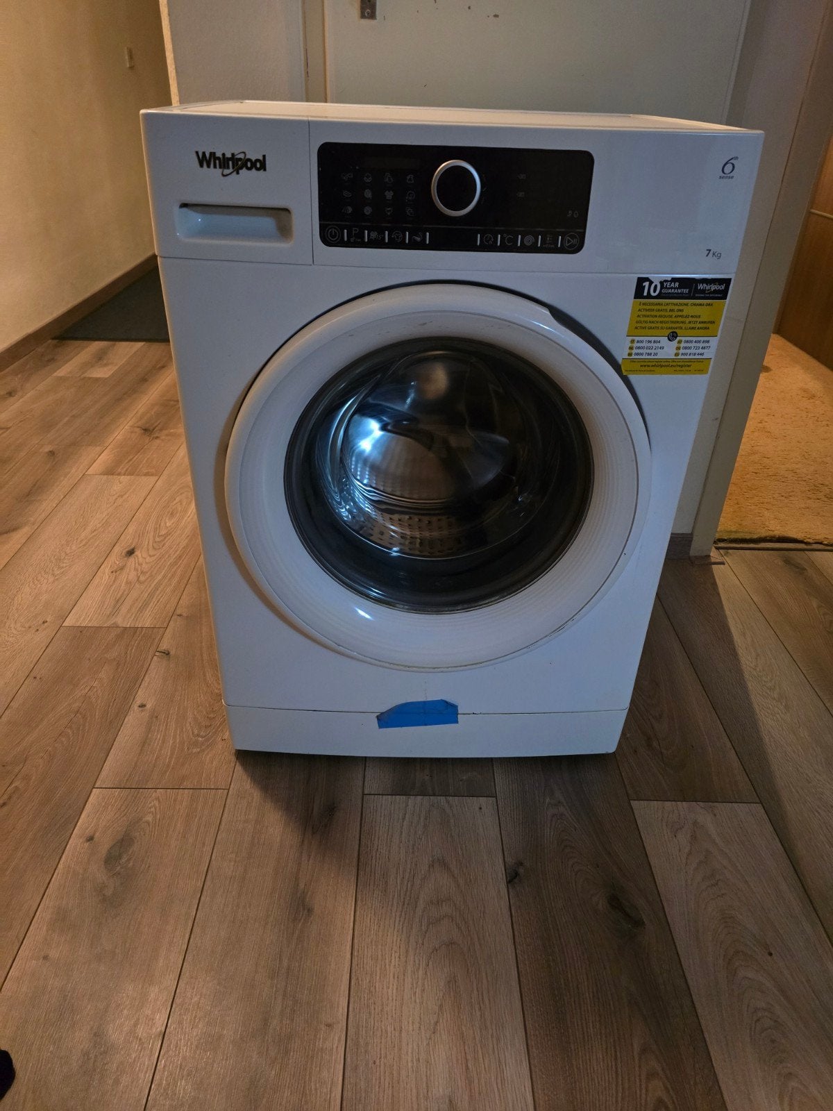 Whirlpool Wasmachine 7kg - Zo goed als nieuw, Ophalen, Zo goed als nieuw, Voorlader, 85 tot 90 cm