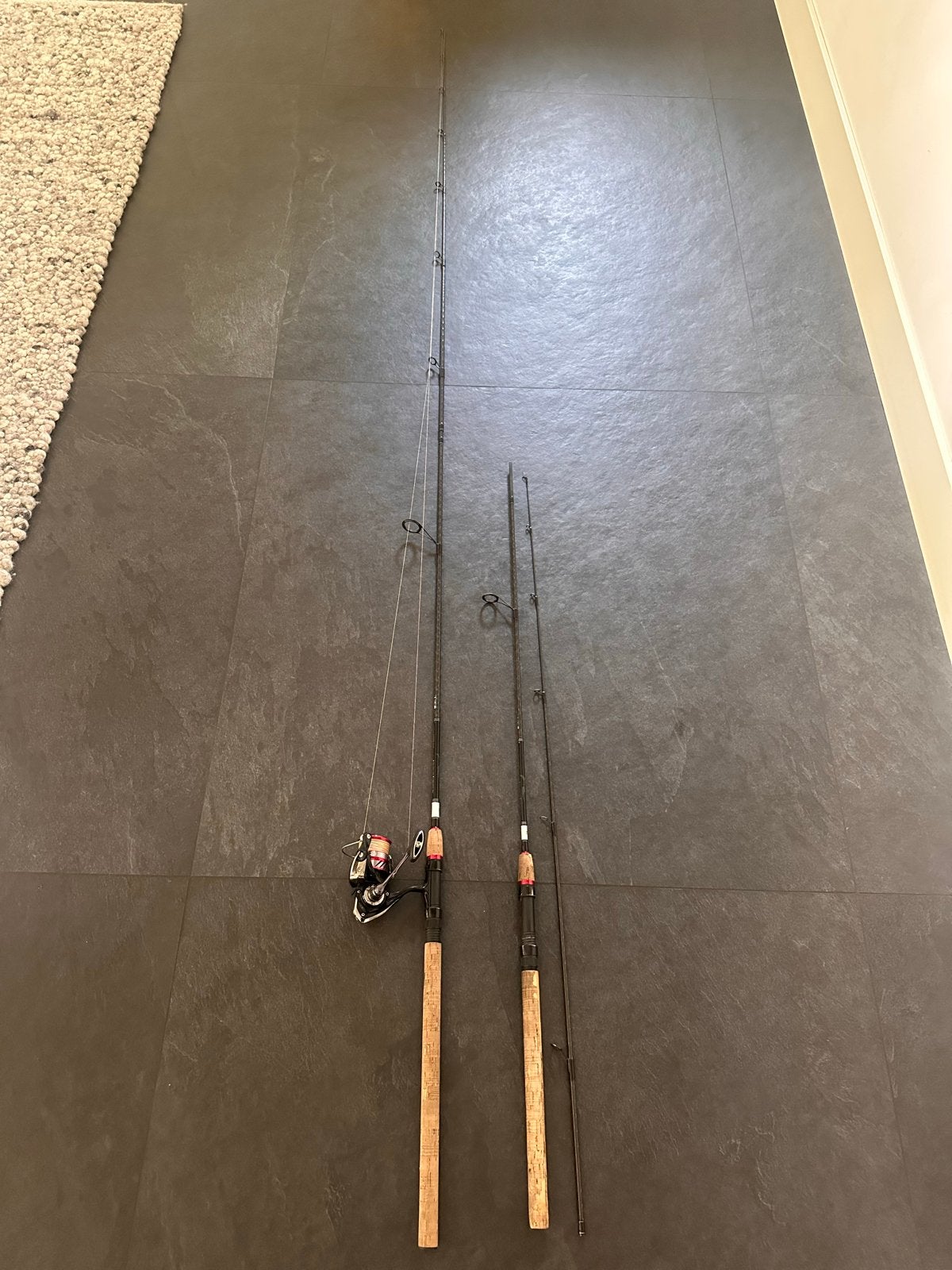 Set Daiwa Ninja hengels met molen (2.10m & 2.40m), Ophalen of Verzenden, Gebruikt, Complete hengel